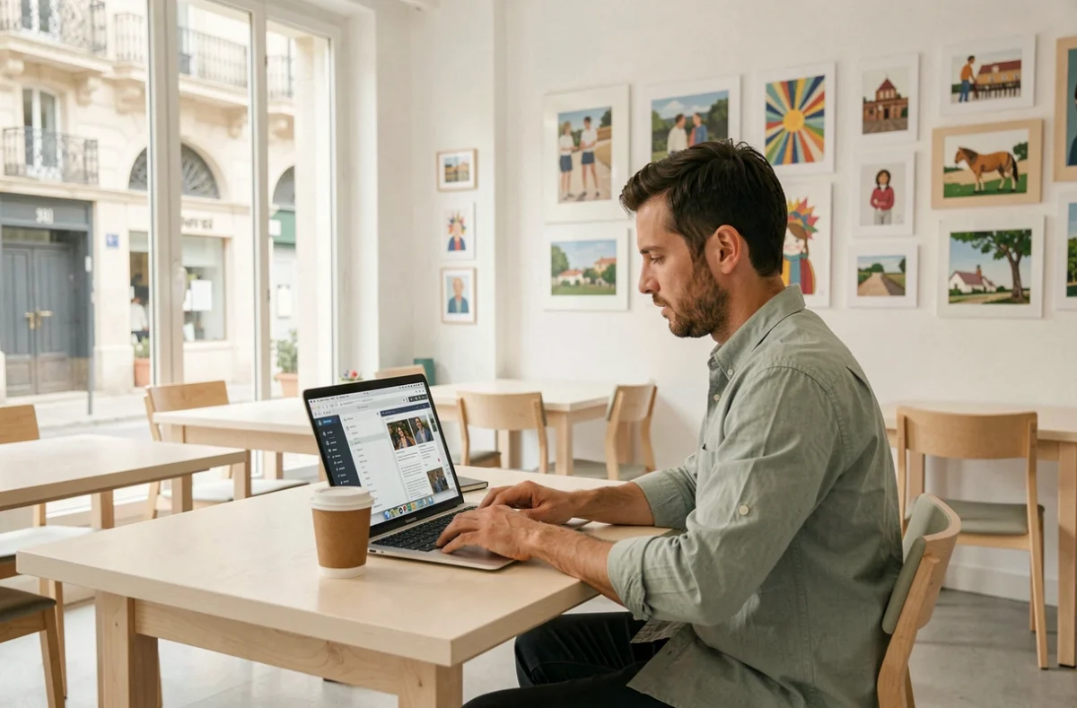 Oui Coworking La Penne-sur-Huveaune, espace de coworking de quartier avec mobilier scandinave et art local au mur